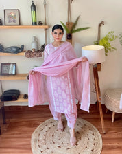 Kausar Pink Cotton Suit | Param Iqbal