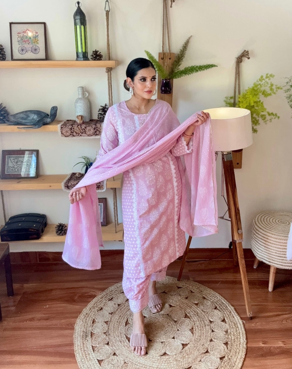 Kausar Pink Cotton Suit | Param Iqbal