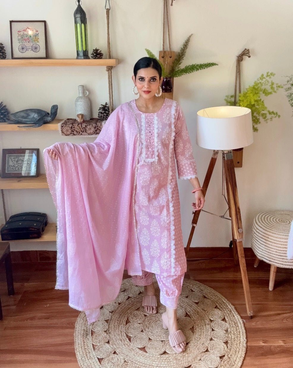 Kausar Pink Cotton Suit | Param Iqbal