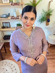 Leila Lavender Organza Suit | Param Iqbal 