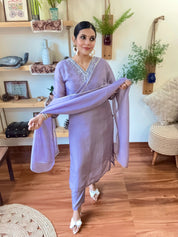 Leila Lavender Organza Suit | Param Iqbal 