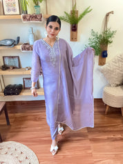 Leila Lavender Organza Suit | Param Iqbal 