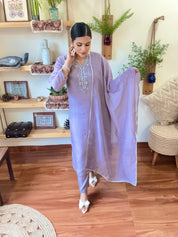 Leila Lavender Organza Suit | Param Iqbal 