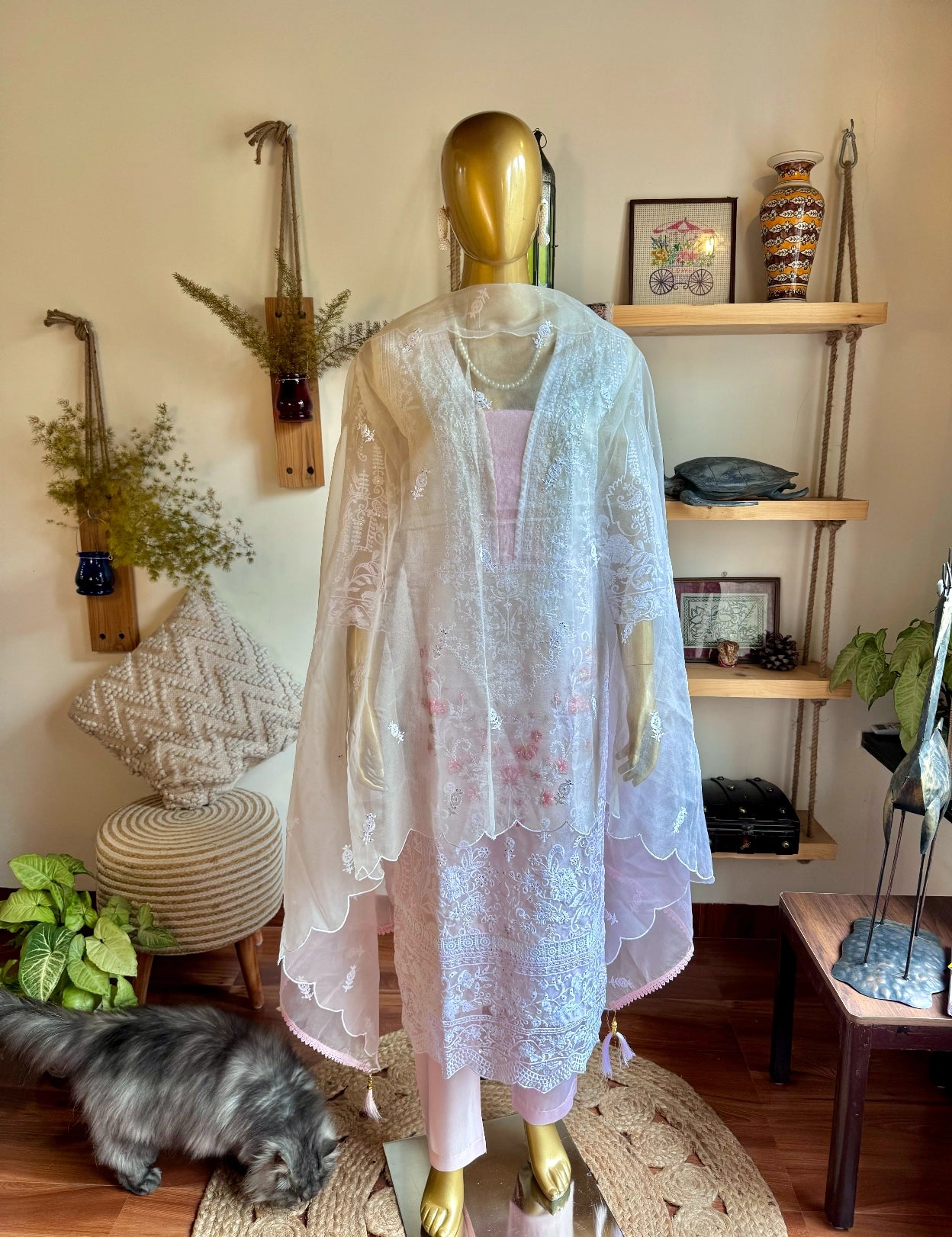 Kiara Pink Organza Suit I Param Iqbal