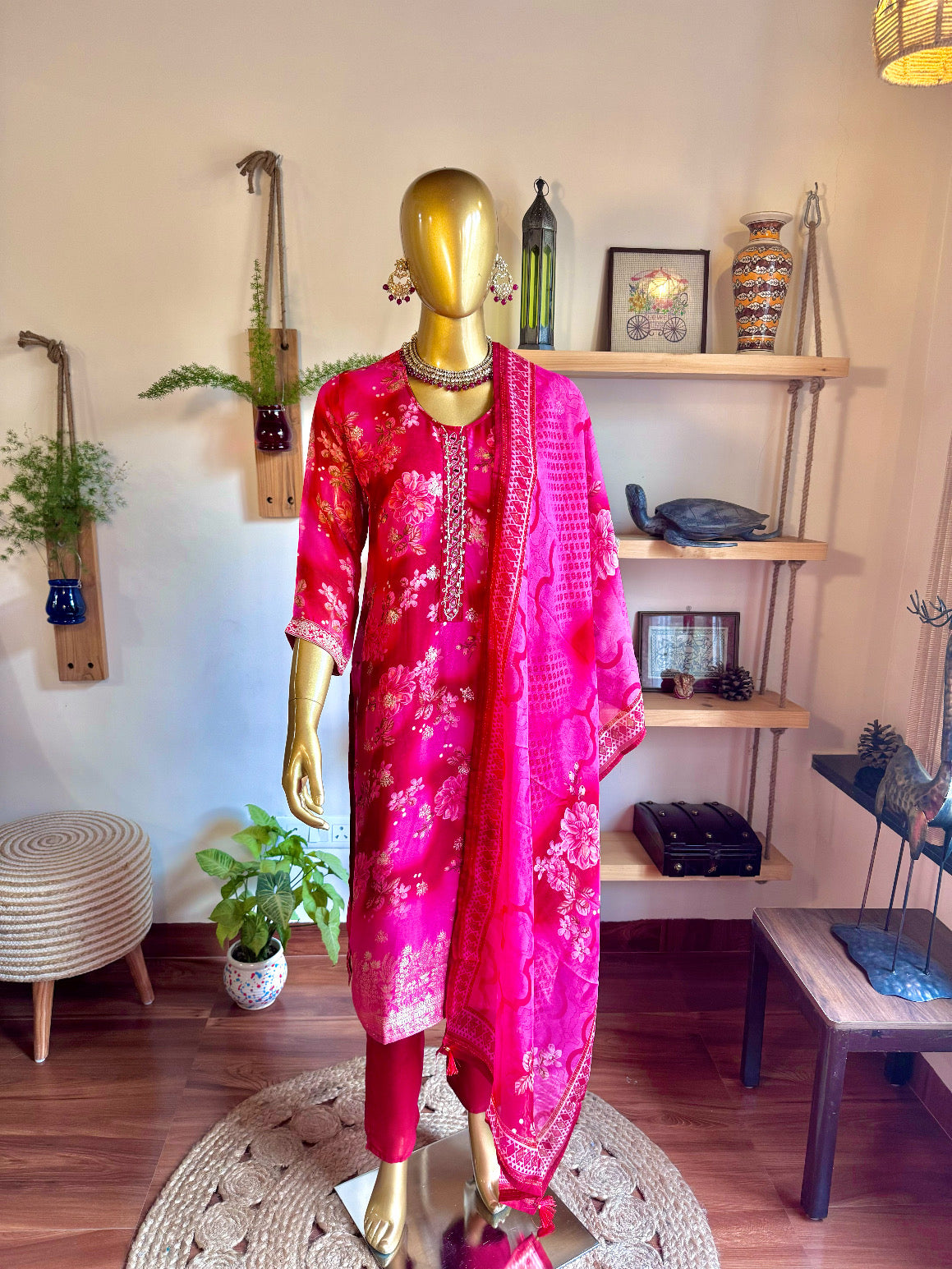 Jazmin Pink Organza Suit | Param Iqbal