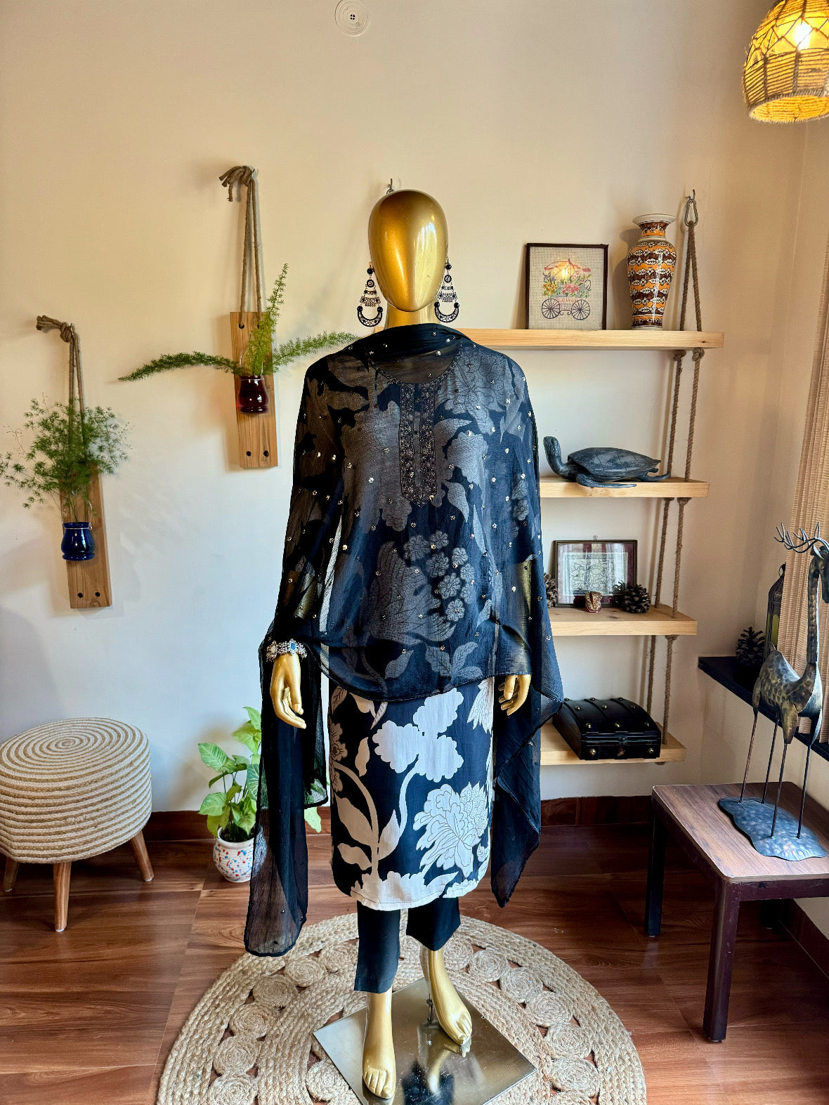 Sabiyah Black Chinnon Suit I Param Iqbal