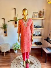 Mahira Orange Organza Suit | Param Iqbal 