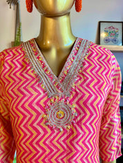 Mahira Orange Organza Suit | Param Iqbal 
