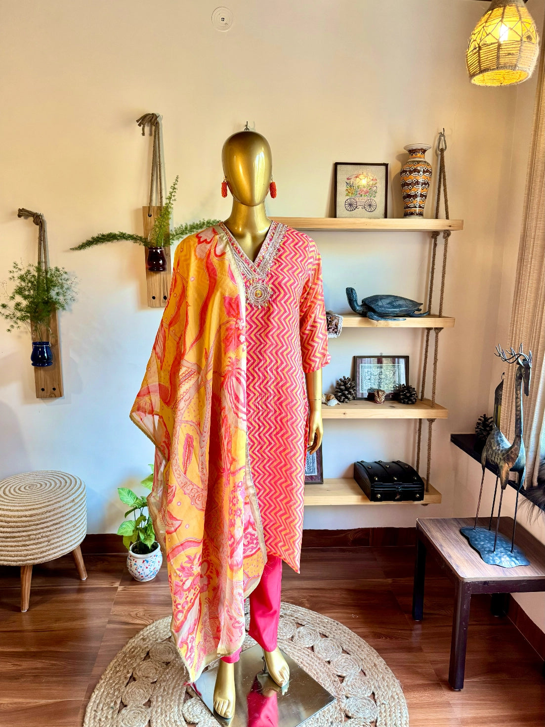 Mahira Orange Organza Suit | Param Iqbal 