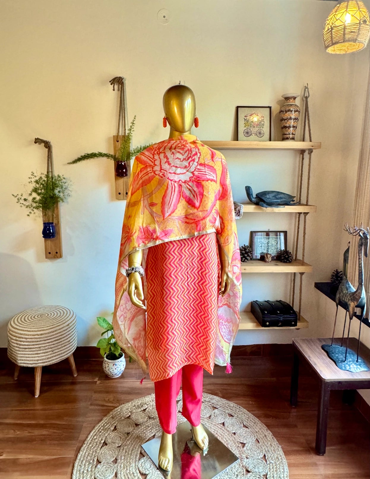 Mahira Orange Organza Suit | Param Iqbal 