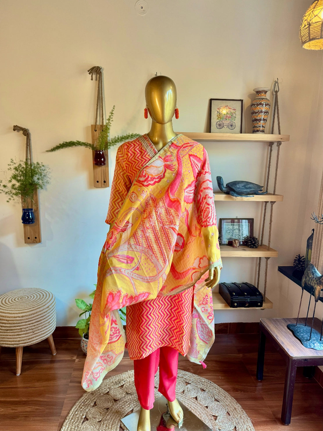 Mahira Orange Organza Suit | Param Iqbal 