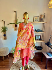 Mahira Orange Organza Suit | Param Iqbal 