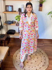 Aadhya Cream Cotton Suit | Param Iqbal