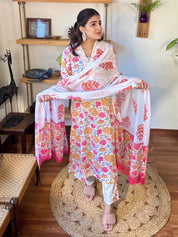 Aadhya Cream Cotton Suit | Param Iqbal