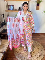 Aadhya Cream Cotton Suit | Param Iqbal