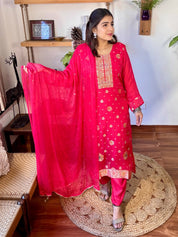 Lekha Pink Organza Suit | Param Iqbal