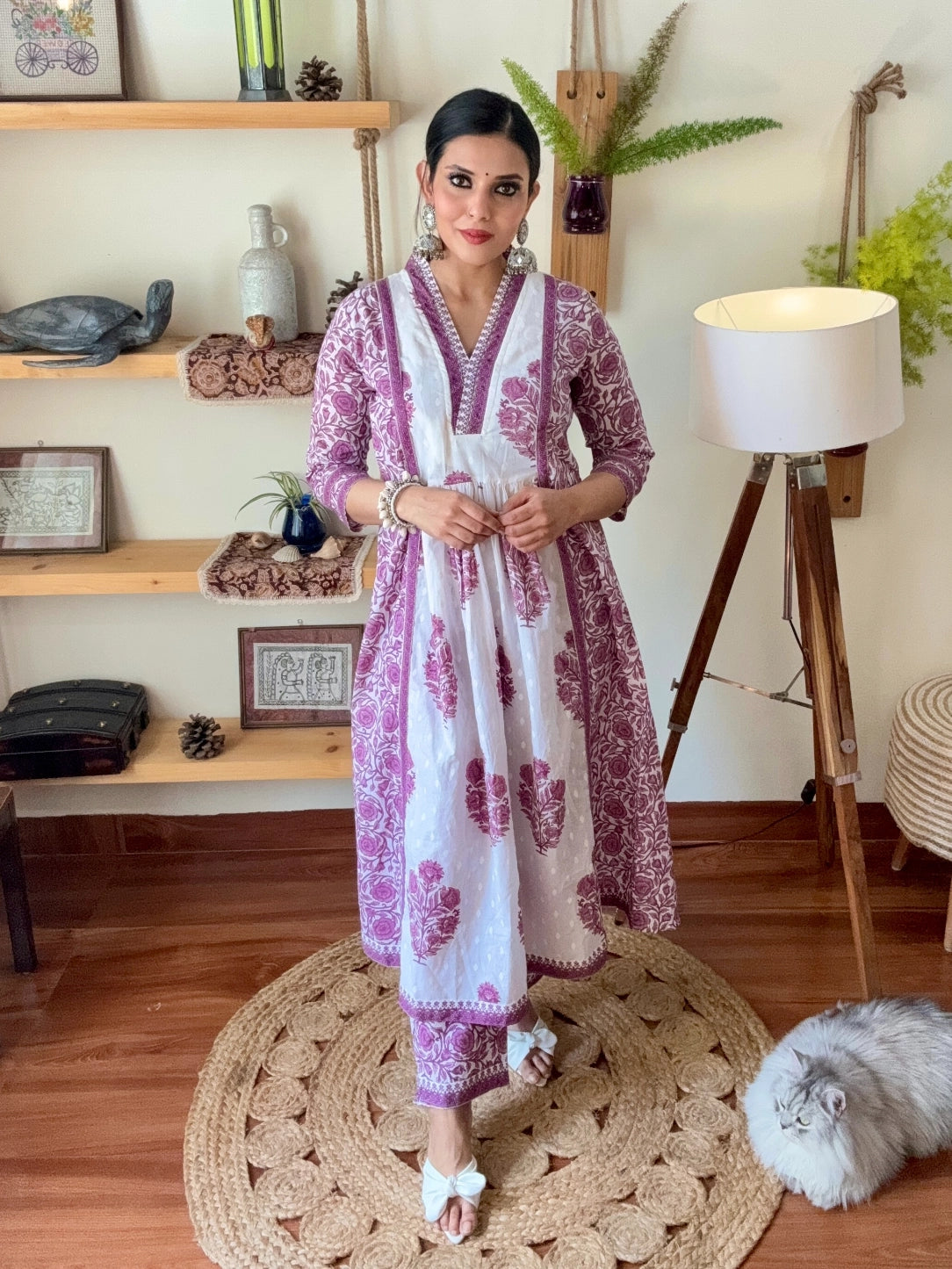 Aaliyah White Cotton Suit | Param Iqbal 