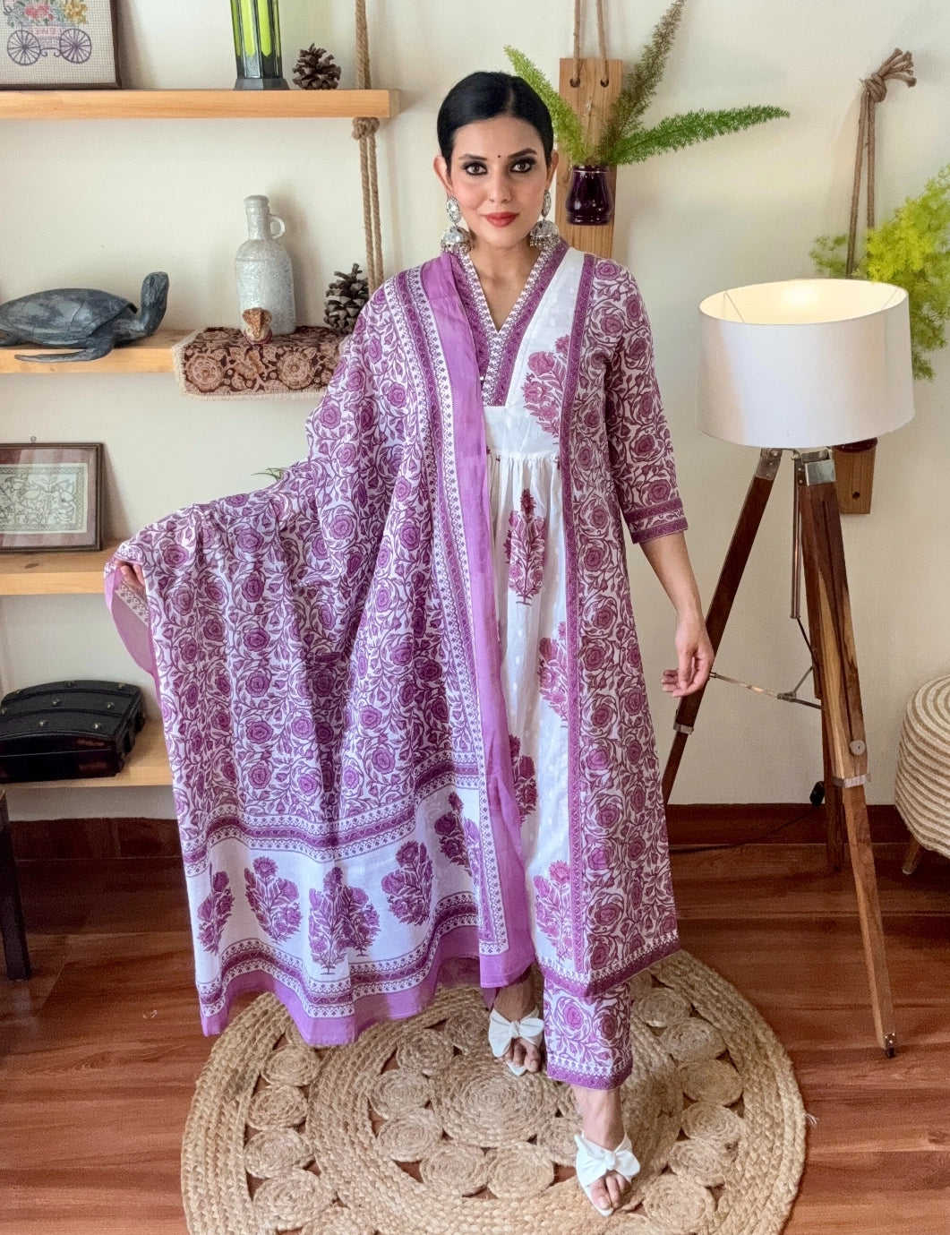 Aaliyah White Cotton Suit | Param Iqbal 