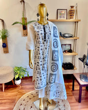 Aafrin White Cotton Kurta Set - Param Iqbal