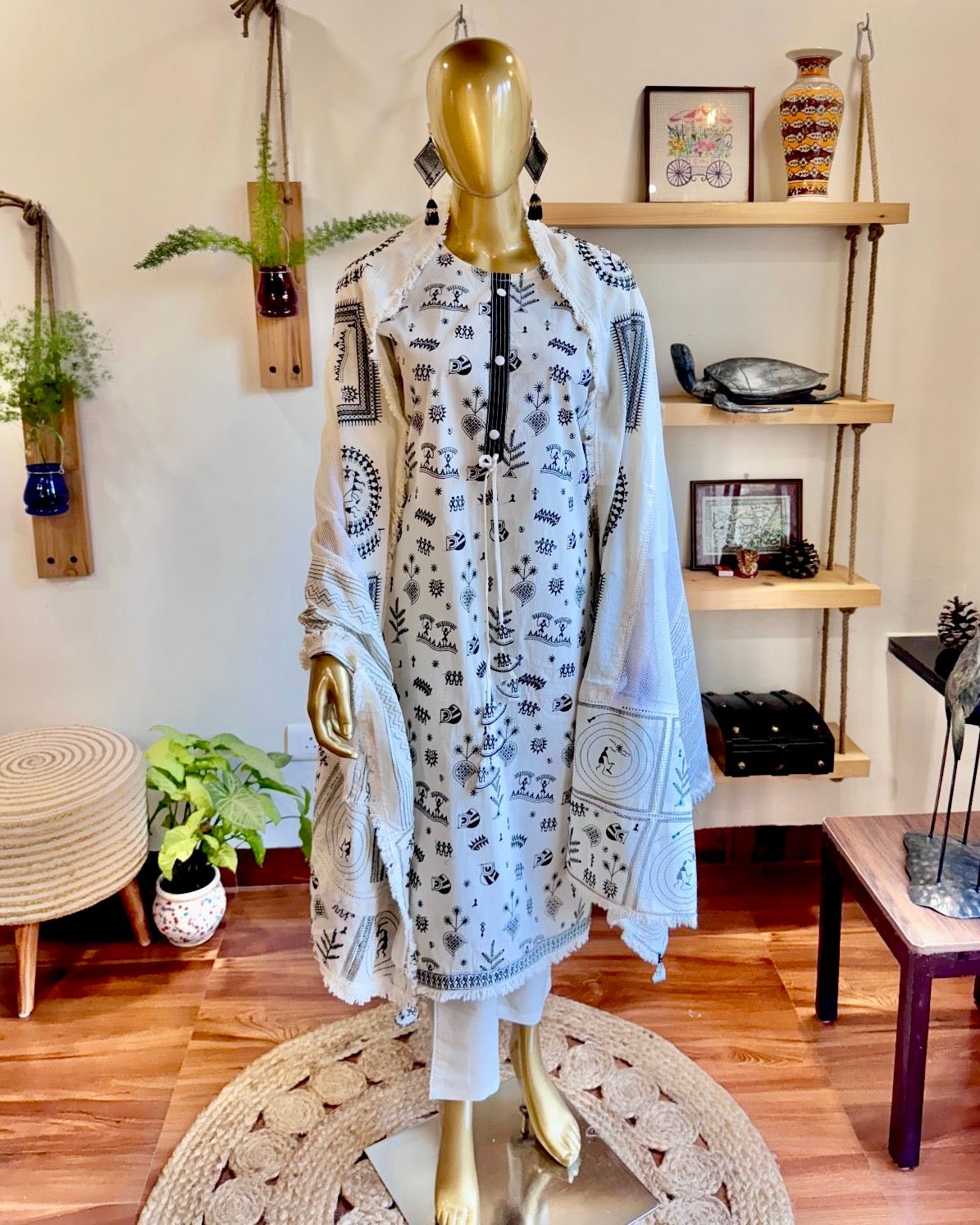 Aafrin White Cotton Kurta Set - Param Iqbal