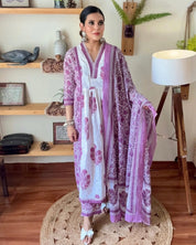Aaliyah White Cotton Kurta Set - Param Iqbal