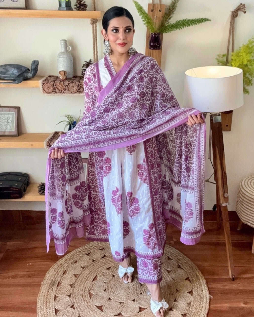 Aaliyah White Cotton Kurta Set - Param Iqbal