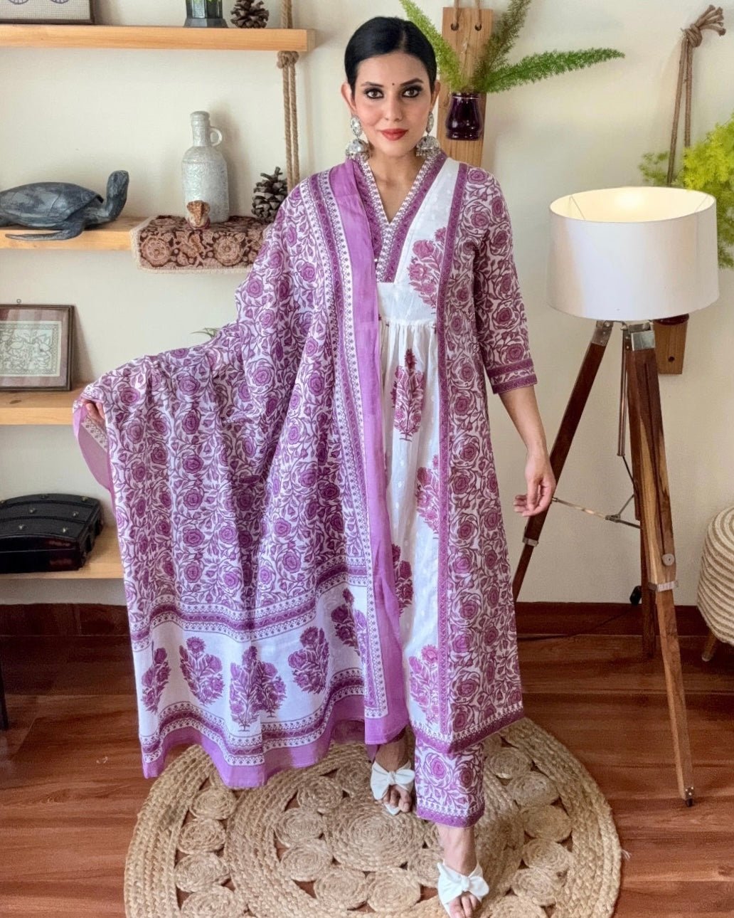 Aaliyah White Cotton Kurta Set - Param Iqbal