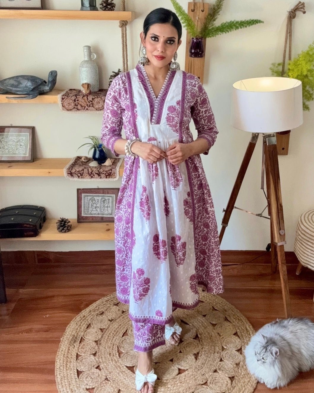 Aaliyah White Cotton Kurta Set - Param Iqbal
