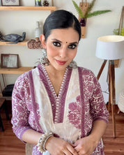 Aaliyah White Cotton Kurta Set - Param Iqbal