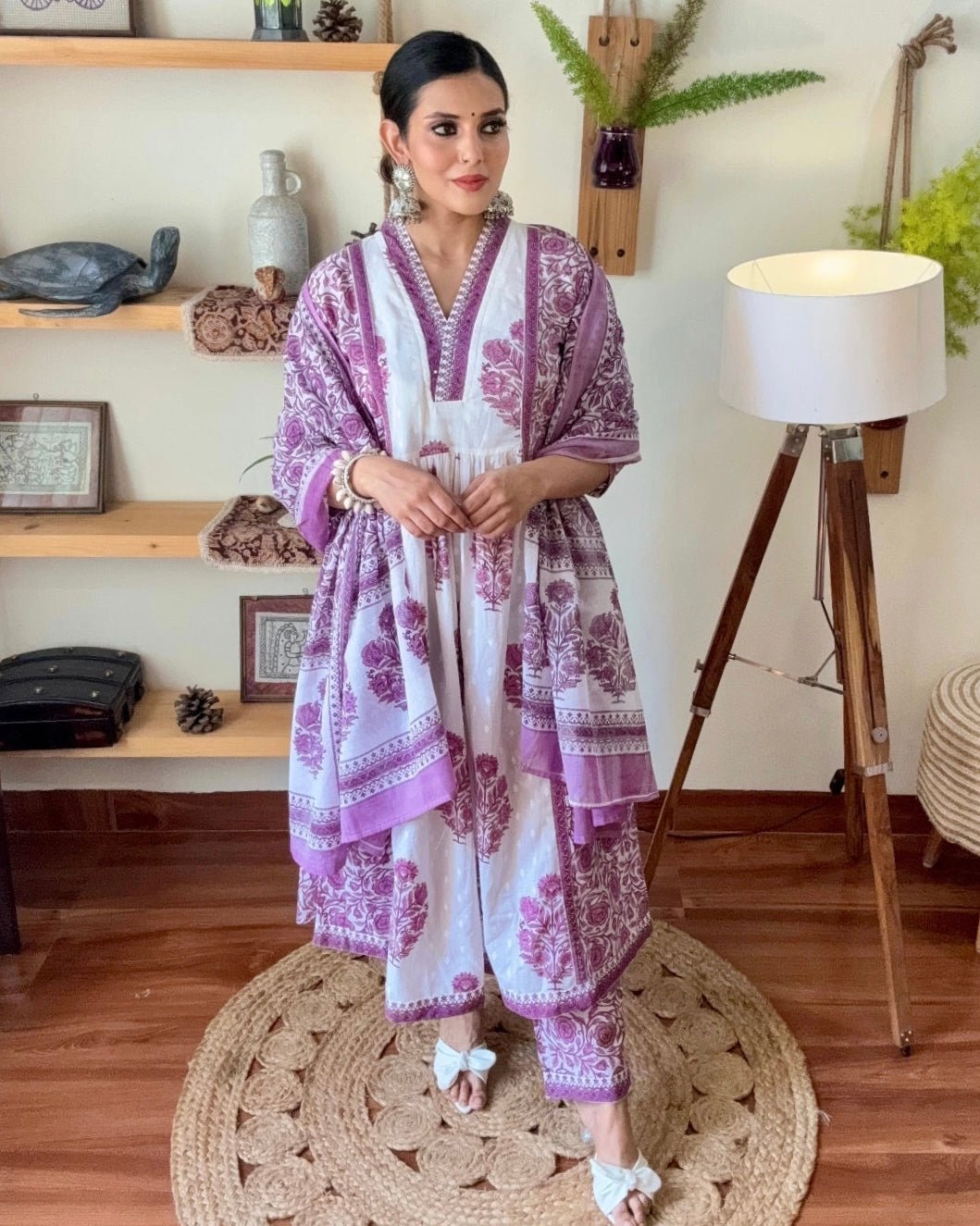 Aaliyah White Cotton Kurta Set - Param Iqbal