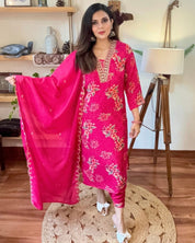 Alizeh Pink Muslin Kurta Set - Param Iqbal