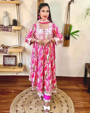 Anum Pink Cotton Kurta Set - Param Iqbal