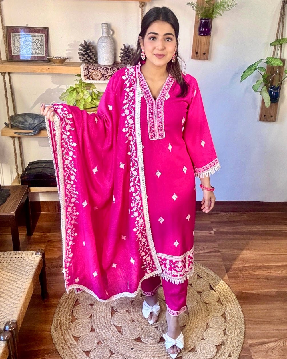 Avantika Pink Cotton Kurta Set - Param Iqbal