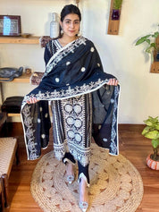 Baani Black Cotton Kurta Set - Param Iqbal