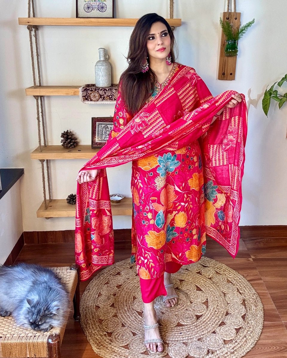 Devanshi Pink Muslin Suit - Param Iqbal