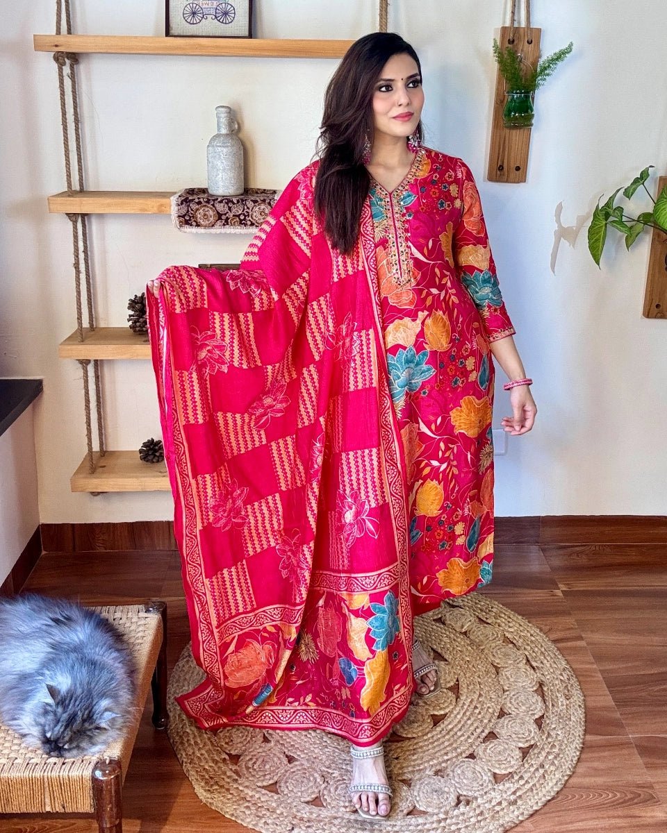 Devanshi Pink Muslin Suit - Param Iqbal