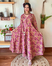 Fariha Pink Cotton Kurta Set - Param Iqbal