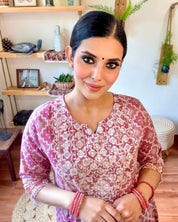 Gauhar Pink Cotton Kurta Set - Param Iqbal