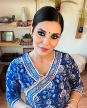 Gulbano Blue Cotton Kurta Set - Param Iqbal