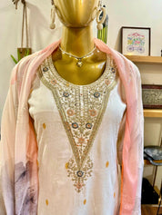 Haniya Cream Cotton Kurta Set - Param Iqbal