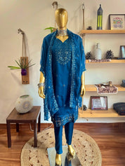 Ikshita Blue Organza Kurta Set - Param Iqbal