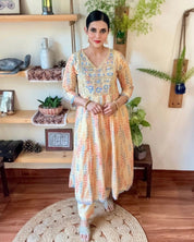 Imara Pastel Yellow Cotton Kurta Set - Param Iqbal