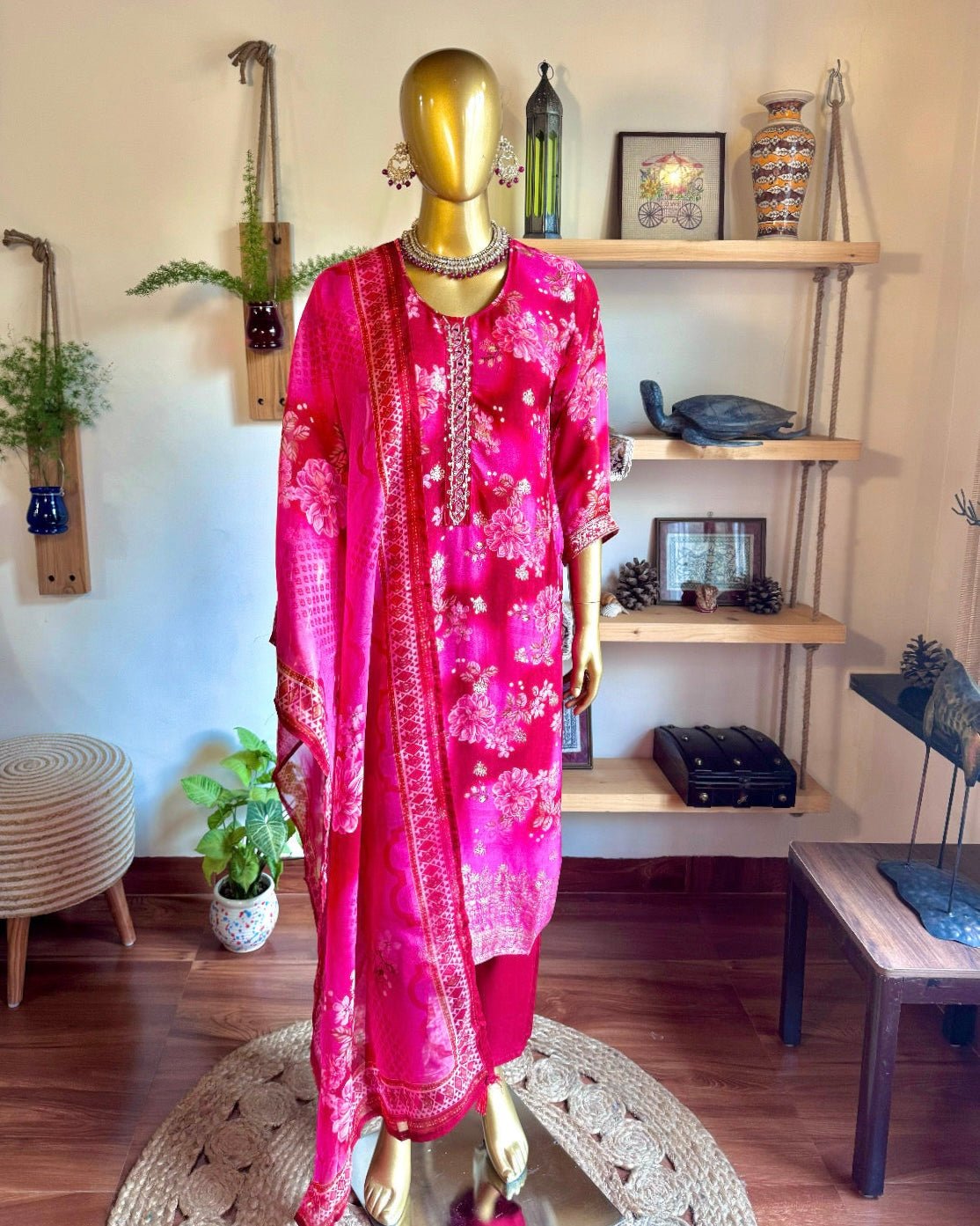 Jazmin Pink Organza Kurta Set - Param Iqbal
