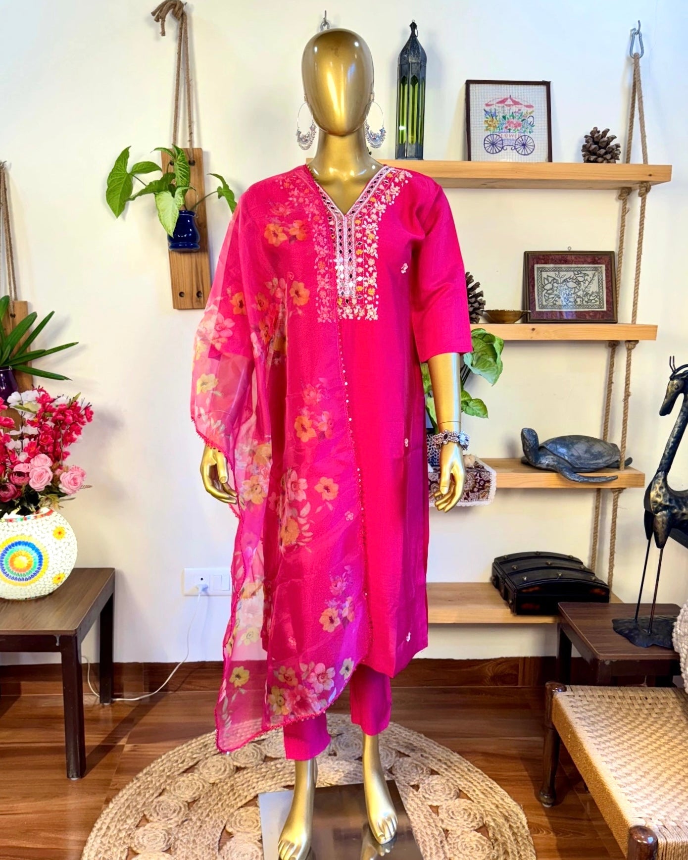 Kiana Pink Silk Kurta Set - Param Iqbal