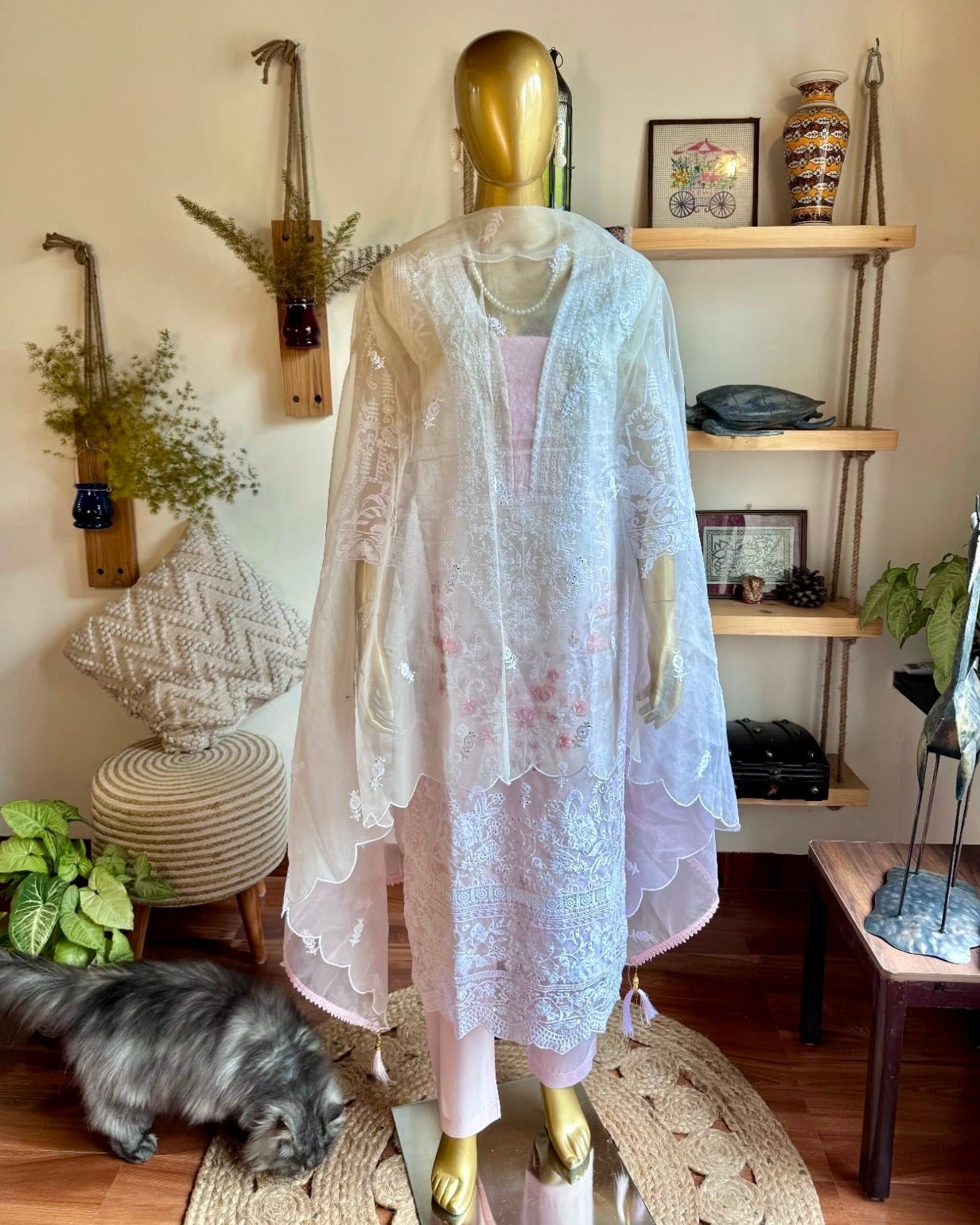 Kiara Pink Organza Kurta Set - Param Iqbal