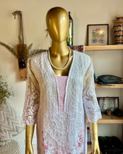 Kiara Pink Organza Kurta Set - Param Iqbal