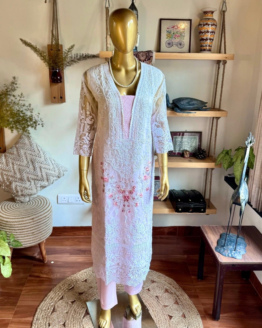 Kiara Pink Organza Kurta Set - Param Iqbal
