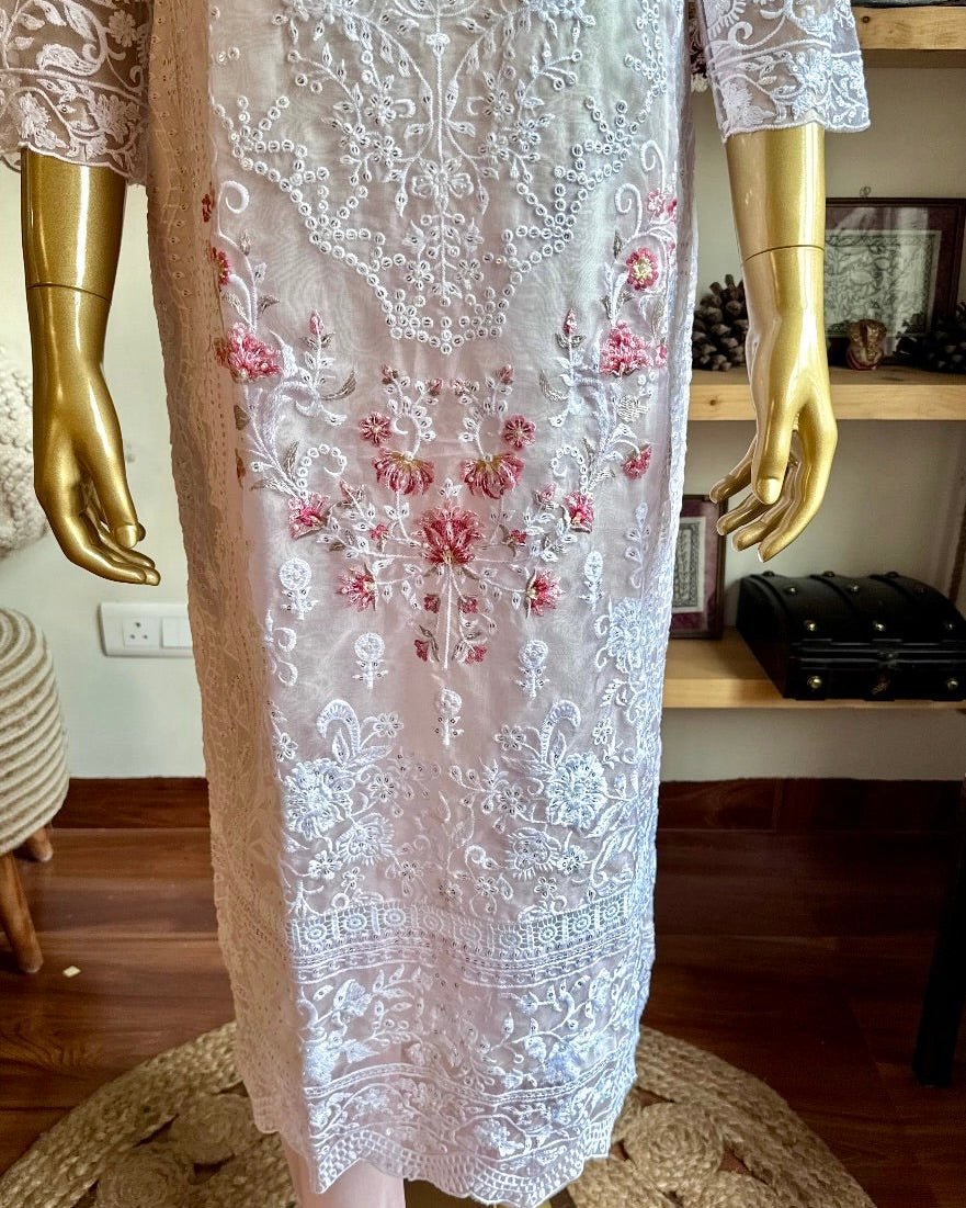 Kiara Pink Organza Kurta Set - Param Iqbal