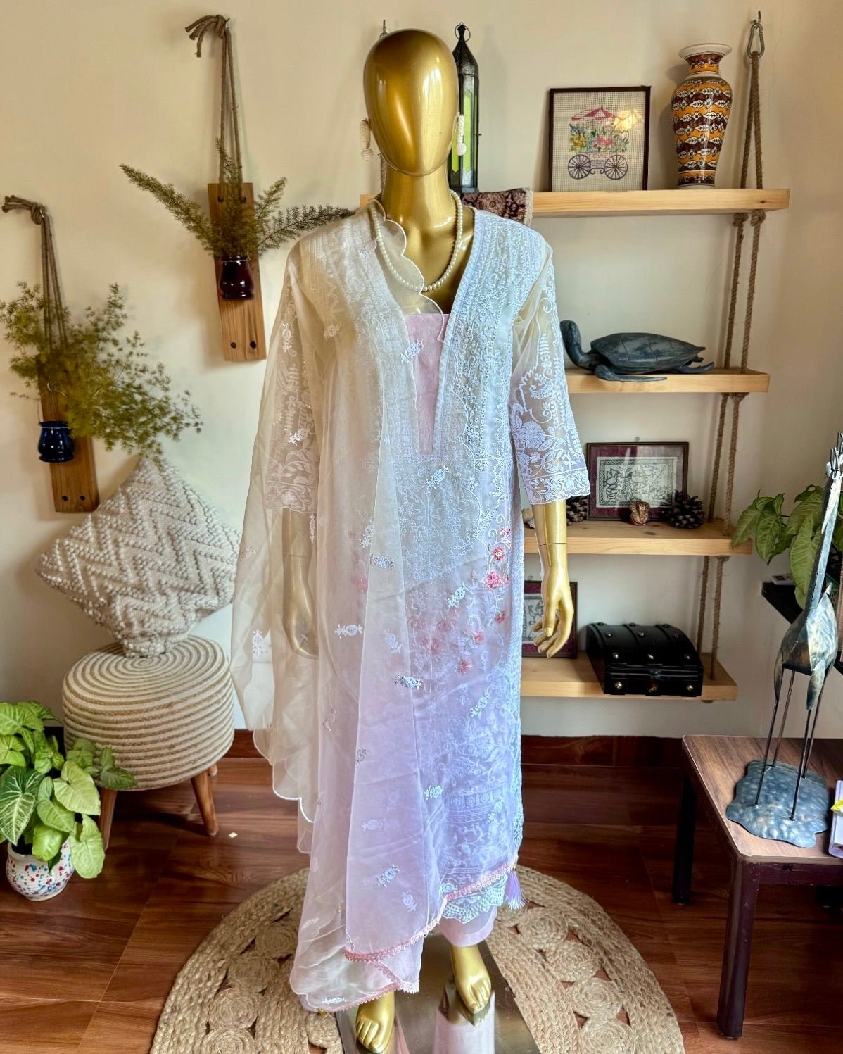 Kiara Pink Organza Kurta Set - Param Iqbal