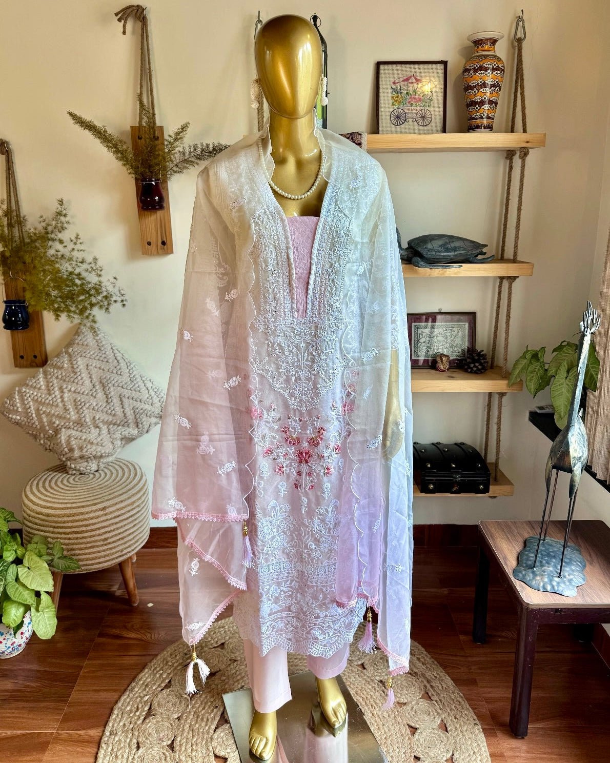 Kiara Pink Organza Kurta Set - Param Iqbal